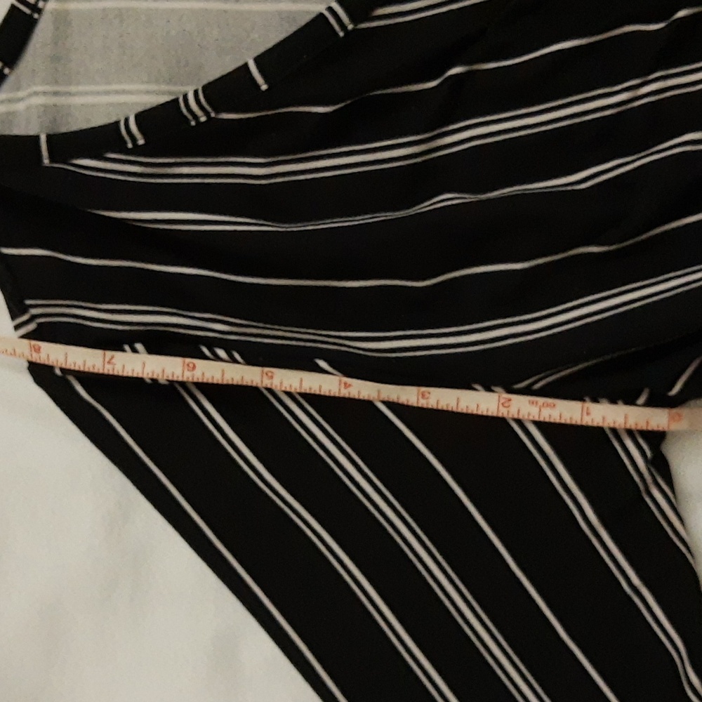 Black and White Pinstripe Jumpsuit, Women Juniors L (11-13) - Picture 7 of 16